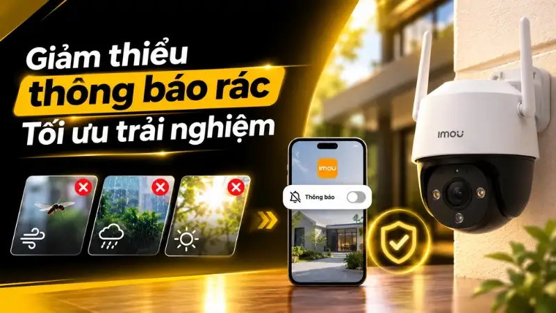 Giảm thiểu thông báo rác từ camera IMOU Người dùng đang xem điện thoại với nhiều thông báo từ camera IMOU
